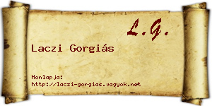 Laczi Gorgiás névjegykártya